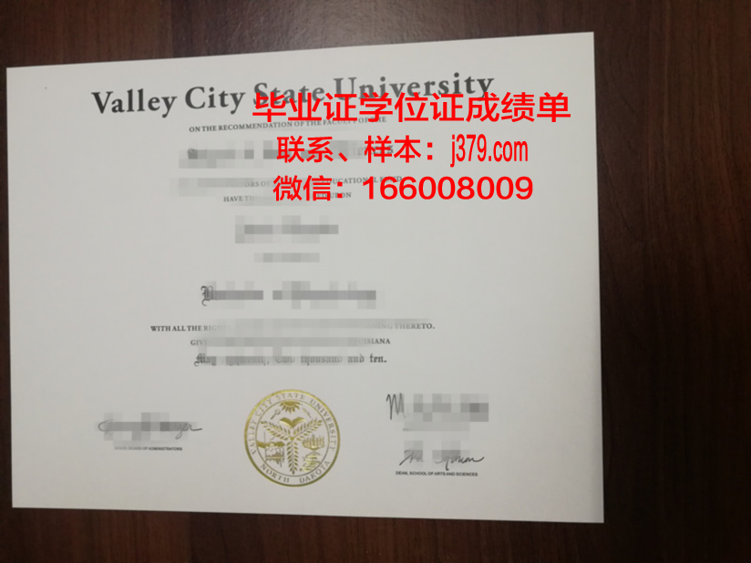费瓦利大学毕业证书图片模板