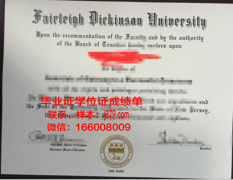 费尔利迪金森大学diploma证书(菲尔莱迪金森大学排名)
