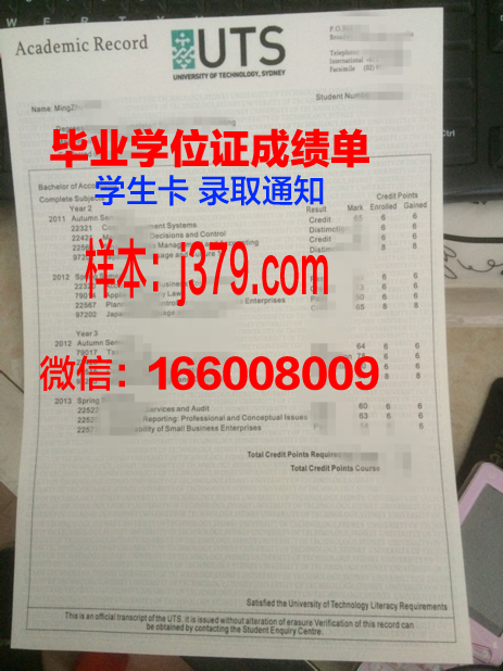 悉尼环球商学院毕业证长什么样