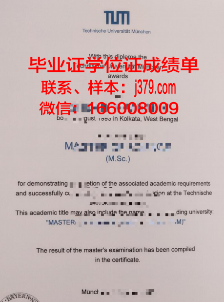 慕尼黑应用技术大学毕业文凭